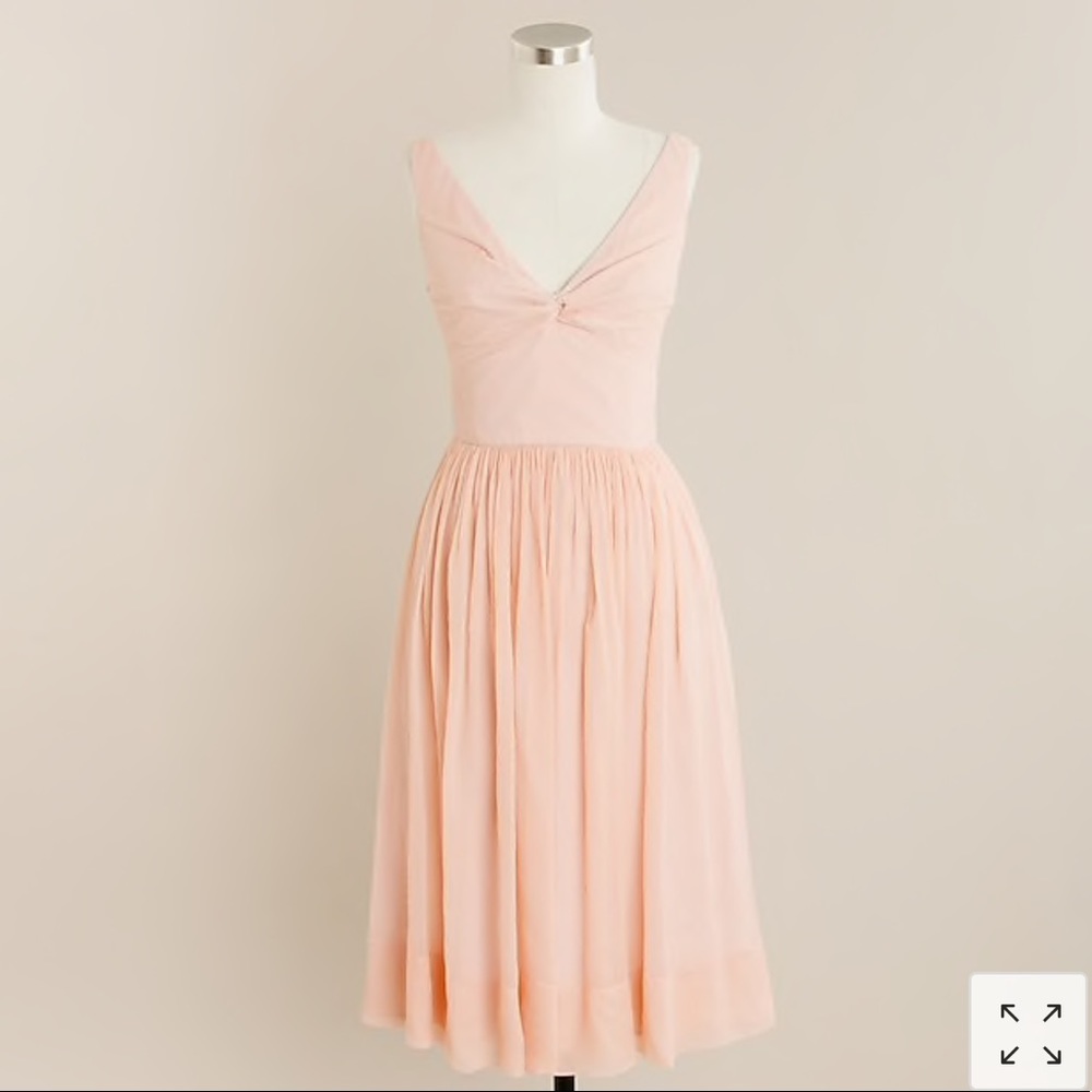 J.Crew Silk Chiffon Twist-Tank Dress in purple
